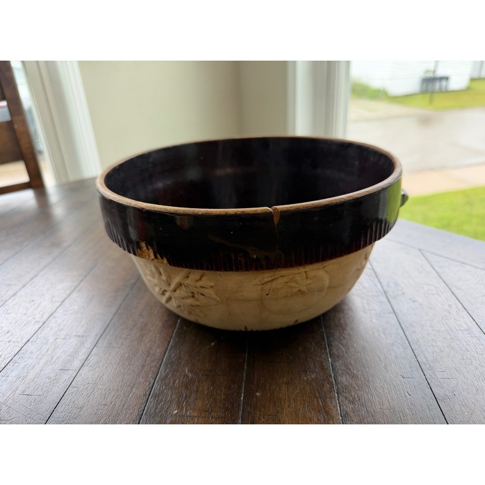 1930s Cook-Rite Cookin-Ware Health Economy Stoneware Mixing Bowl Pat 91285